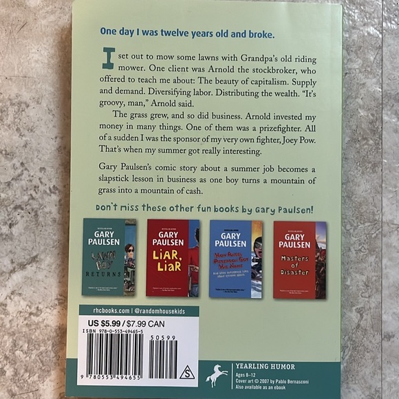 Lawn Boy. By best selling author Gary Paulson. Paperback Book. - Picture 5 of 5